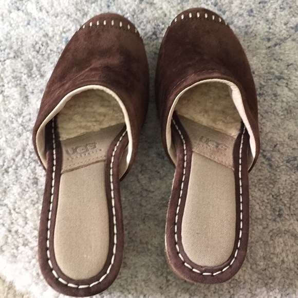UGG Shoes - Suede UGG wedge clogs